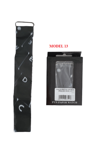 Ceas de mână din hârtie cu afisaj led