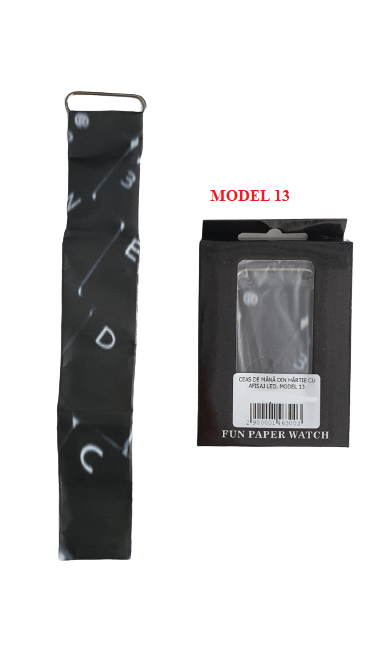 Ceas de mână din hârtie cu afisaj led
