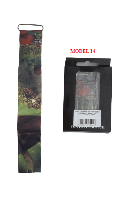 Ceas de mână din hârtie cu afisaj led