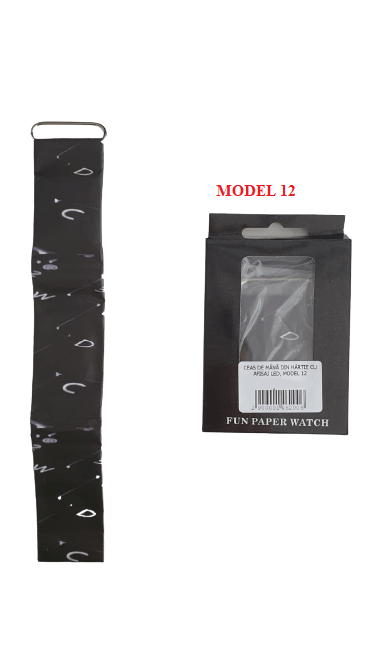 Ceas de mână din hârtie cu afisaj led