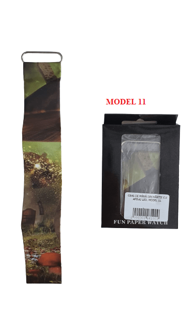 Ceas de mână din hârtie cu afisaj led