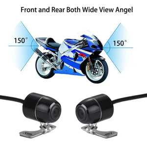 Kit 2 camere motocicleta cu display, telecomanda, model M2