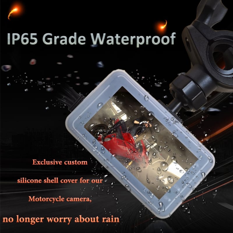 Kit 2 camere motocicleta cu display, telecomanda, model M2