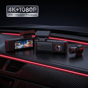 Cameră auto 4G cu GPS, 4K+1080P, ecran 3.19