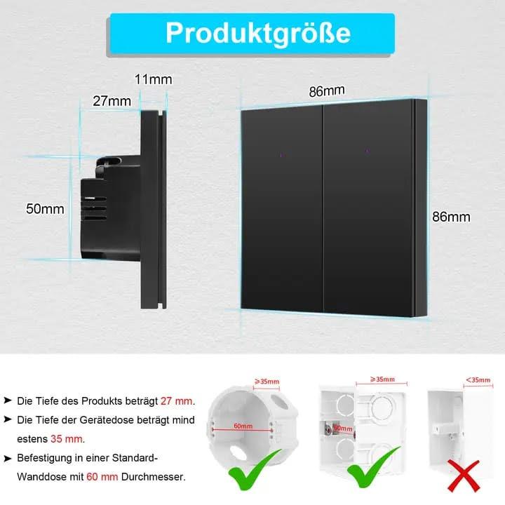 INTRERUPATOR CLICK WIFI+BLUETOOTH DUBLU NEGRU