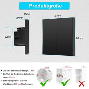 Întrerupător Smart Simplu CLICK WiFi + Bluetooth, Negru – Compatibil Alexa și Google Home