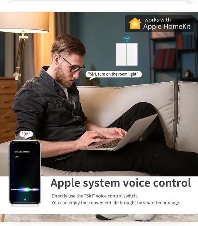 Întrerupător Smart Simplu CLICK WiFi + Bluetooth, Negru – Compatibil Alexa și Google Home