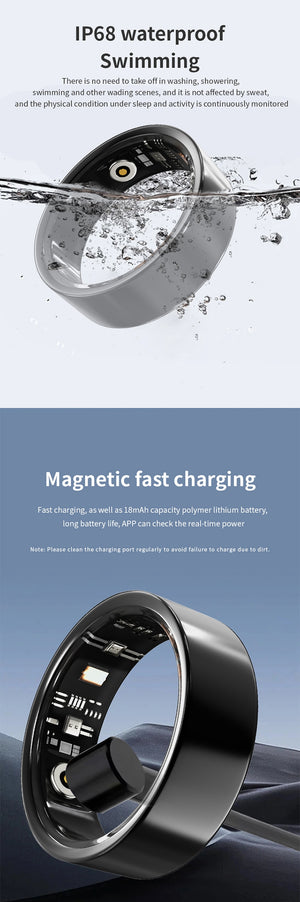 Inel Inteligent Smart Ring V1 - Monitorizare Activități, Rezistent la Apă și Praf IP68