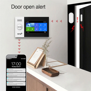Sistem de Alarmă Inteligent 4G/GSM + Wi-Fi Tuya cu Ecran Tactil și Tag-uri RFID
