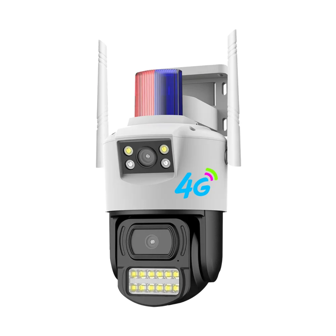 Camera de supraveghere 8MP, 2 lentile, 4G Cartela SIM 4K, Control din aplicatie, Urmarire automata, Rezistenta la apa IP66