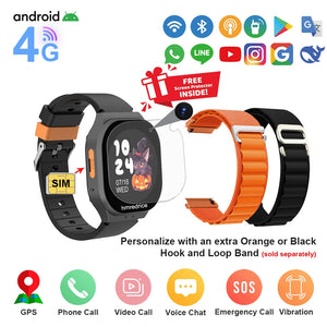 D10 Kids 4G Smartwatch – GPS în Timp Real, Apel Video, SOS, WiFi, Android 8.1 & Google Play Store