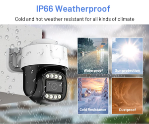 Cameră Supraveghere WiFi 5MP Exterior IP66 PTZ – Model NST-IPT7245-WF, Viziune Nocturnă Color, Audio 2 Way, Tuya Smart