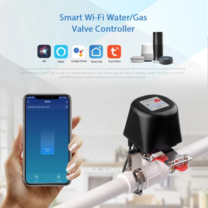 Electrovalva cu colier ajustabil pentru tevi de gaz/apa cu actionare automata WiFi, compatibil Tuya/Smartlife