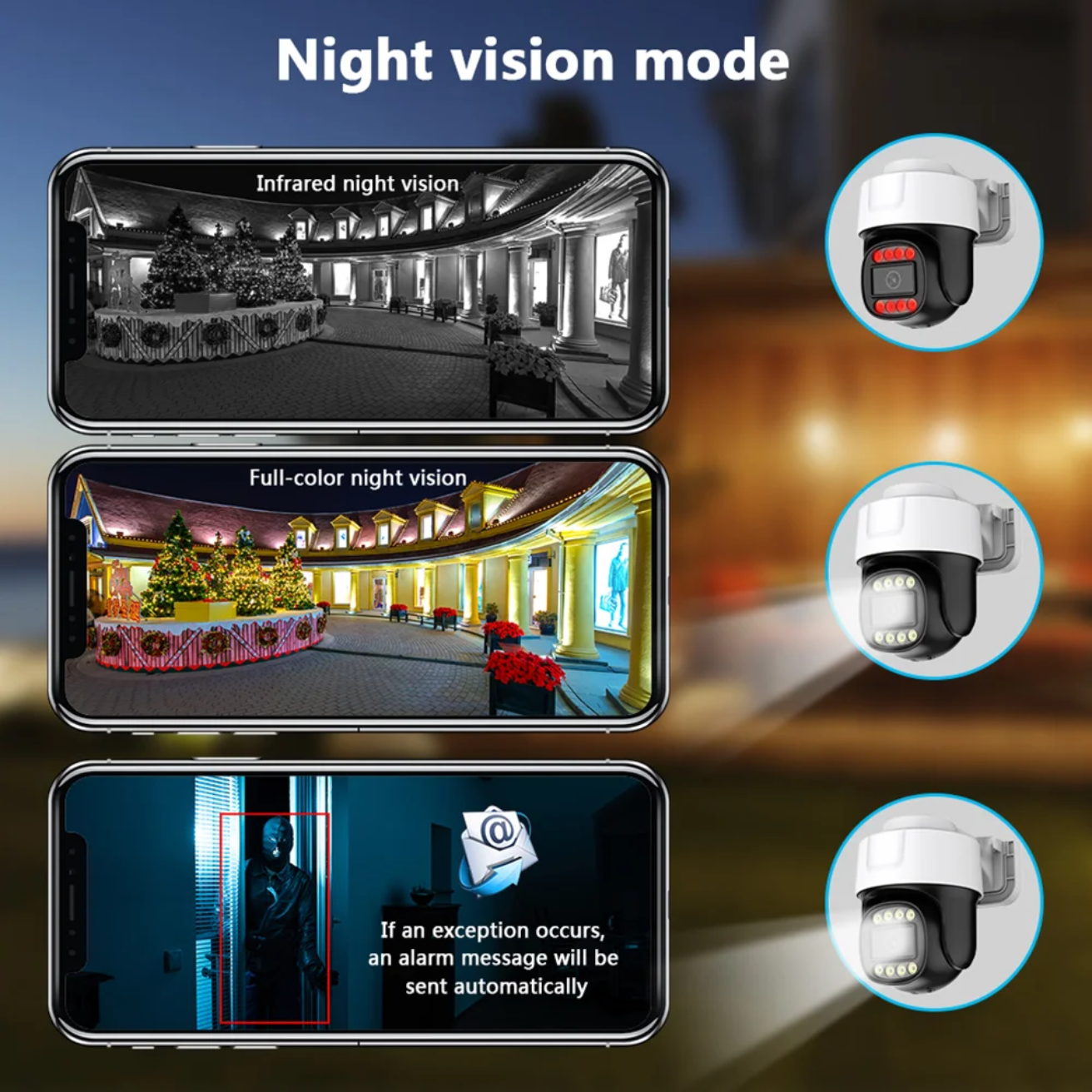 Cameră Supraveghere WiFi 5MP Exterior IP66 PTZ – Model NST-IPT7245-WF, Viziune Nocturnă Color, Audio 2 Way, Tuya Smart