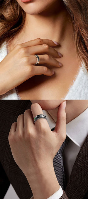 Inel Inteligent - Smart Ring R08- Puls, Monitorizare somn, Saturație, Pași, Display,  Rezistent la apa si praf IP68