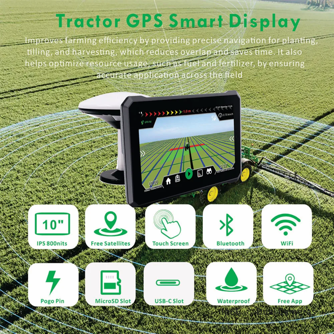 Tractor GPS Guidance System TG-10 Ultra – Tabletă Android 10