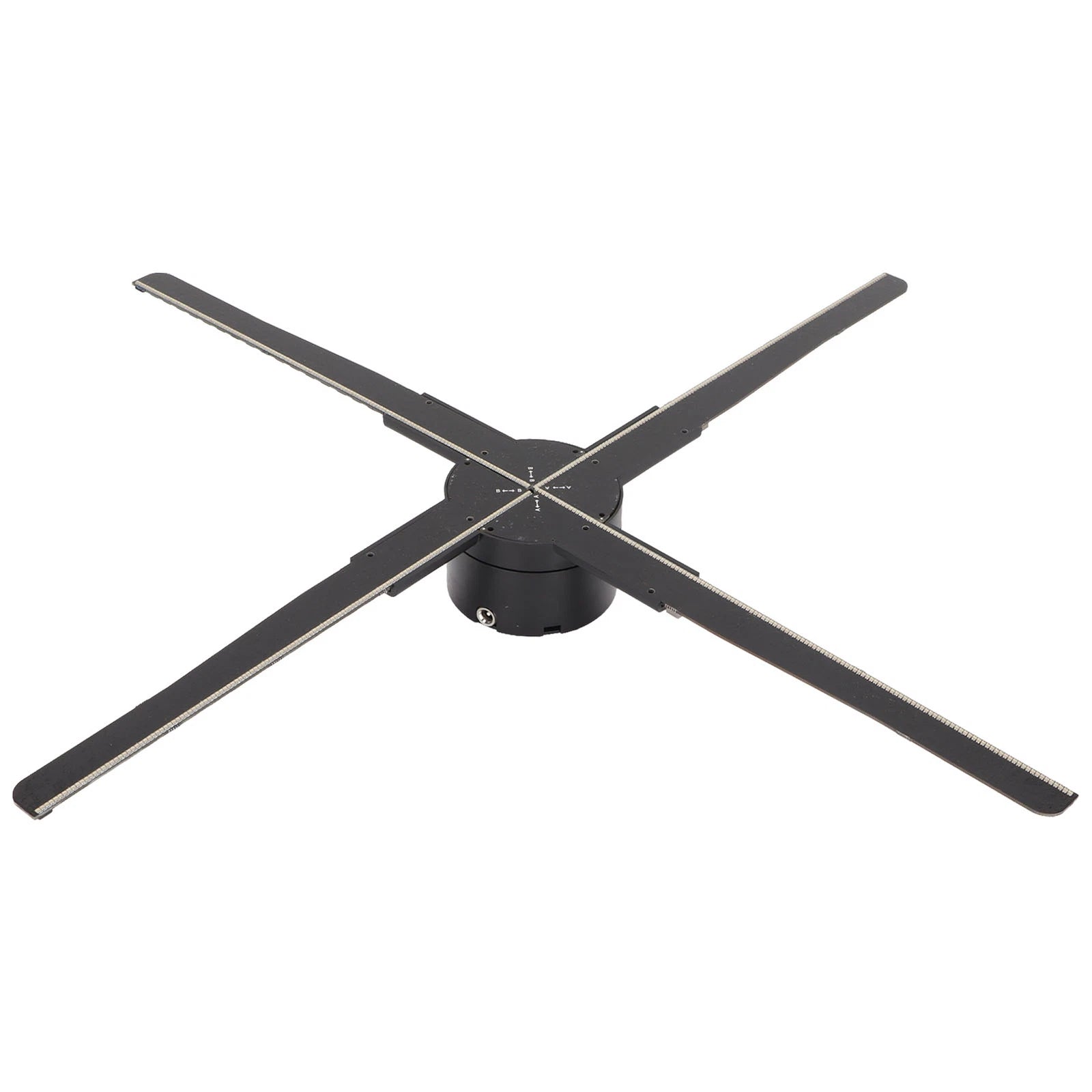 Proiector Holografic 3D LED Fan G552‑52 – 52 cm, 4 lame, 2000×552, Control Wi‑Fi Local