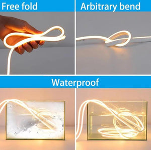 Furtun LED luminos Neon flex slim alb rece 12V