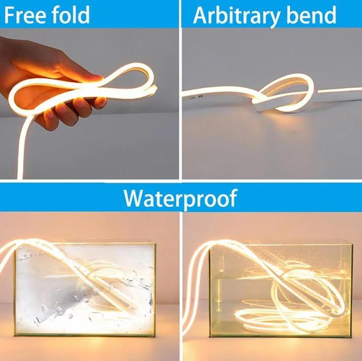 Furtun LED luminos Neon flex slim alb rece 12V