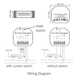 Comutator/Releu WIFI draperii MS-108WR