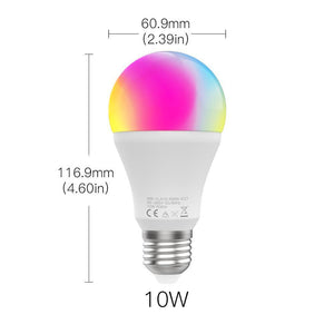 Bec LED smart 10W E27 compatibil cu Google Home si Amazon Alexa RGB+CCT