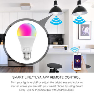 Bec LED smart 10W E27 compatibil cu Google Home si Amazon Alexa RGB+CCT