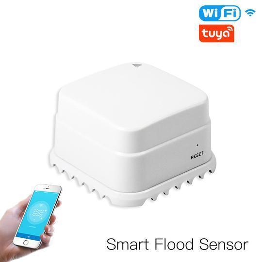 Senzor inteligent de inundatie WIFI, controlabil prin aplicatiile SmartLife si TuyaSmart.